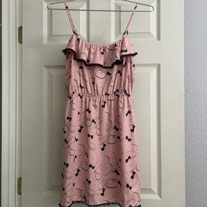 Anthropologie Eloise Cinderella’s Hour Pink Ruffles and Bow Print